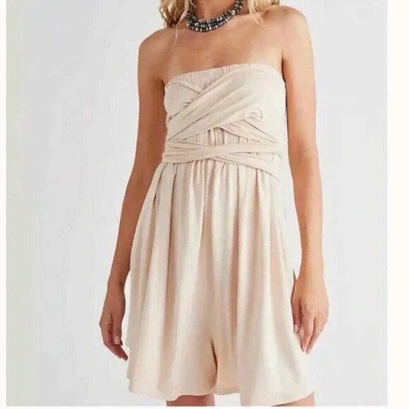 Free People Pants - Free People Beach Redondo Romper in White Size X-Small
